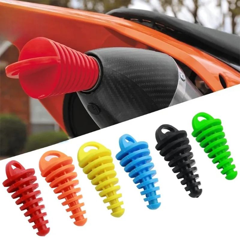 1pcs Motorcycle Exhaust Pipe Plug Muffler Wash Plug Pipe Protector Motocross Tailpipe Plug Move Blow-Down