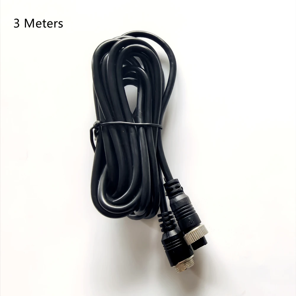 Cobre 3m/5m/10m/15m/20m/30m 4 pinos aviação conector cabo de vídeo e áudio cabo de extensão da câmera do carro para mdvr