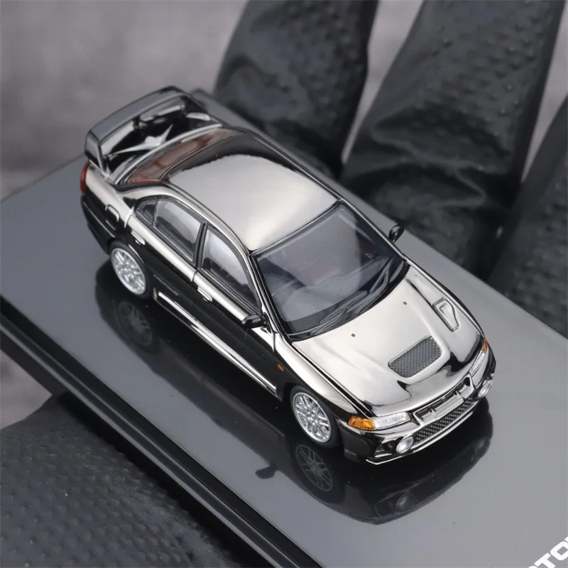 

1:64 LANCER EVOLUTION IV гальваническая серая литая модель автомобиля