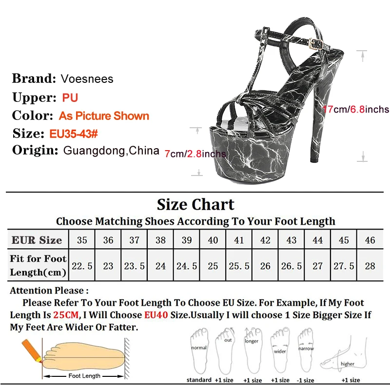 17 سنتيمتر سوبر عالية الكعب الصيف القطب أحذية الرقص 13 سنتيمتر 15 سنتيمتر خنجر النساء ضيق النطاق صنم الصنادل حجم كبير ملهى ليلي أحذية الرقص