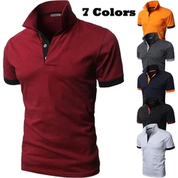 2023 hot summer casual polo shirt men's Slim casual business short-sleeved T-shirt