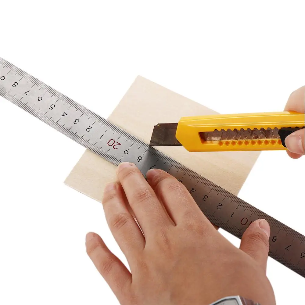 DIY Wooden House Wood Chips Balsa Sheet Rectangle Wood Basswood Plywood Aviation Model Layer Board Wooden Plywood Board