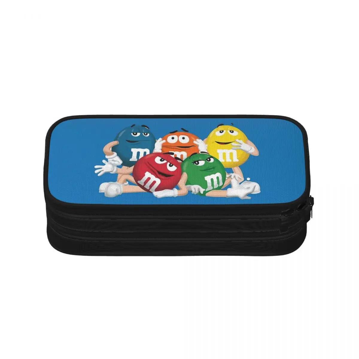 M And M Character Baby Pencil Cases Large Storage Pen Bags Pen Box Pencil Pouch For Boys Girls Students Stationery School Office