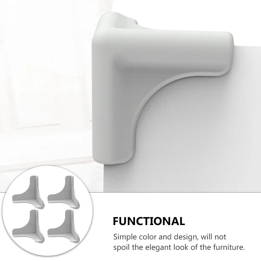 4pcs Silicone Corner Guards Corner Protector For Furniture Table Wall Cabinet Safety Bumper Pad Cover Furnishing Hardware