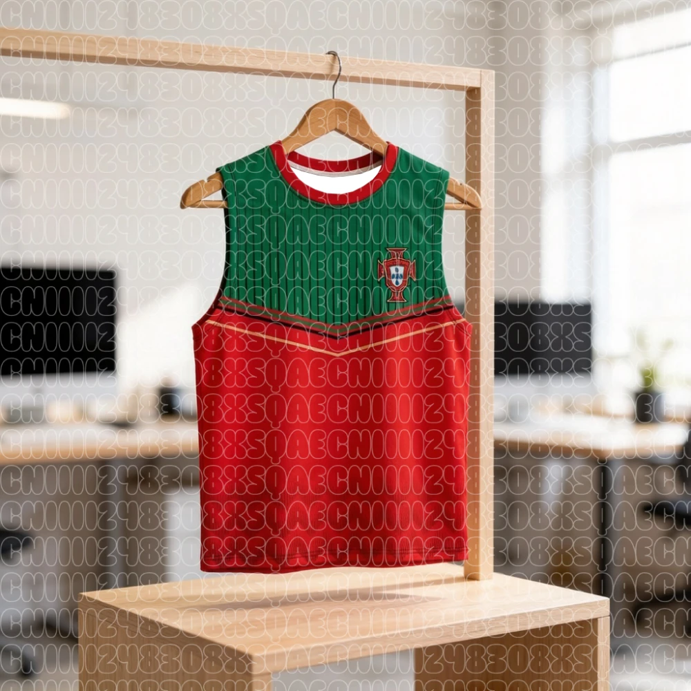 

26Summer: новая повседневная спортивная майка, быстросохнущая дышащая майка свободного кроя, выездная футболка сборной Португалии, одинаковые топы для всей семьи