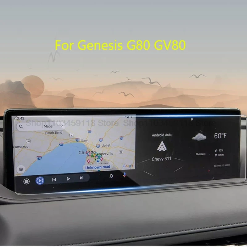 

Защитная пленка из закаленного стекла для Genesis G80 GV80 GV70 2021 2022 14,5 дюйма, автомобильное радио, GPS-навигация, защита от царапин