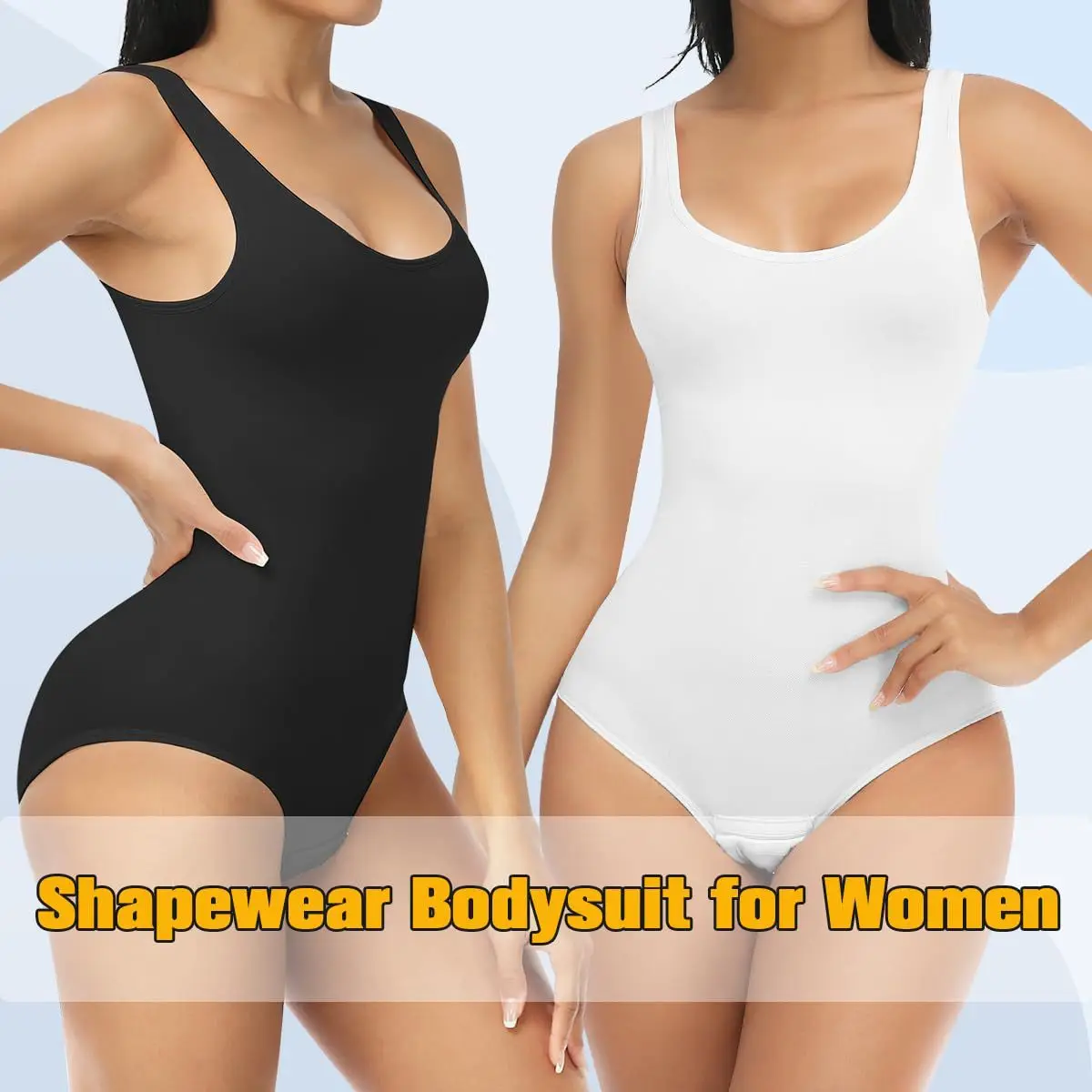 

Body Shapewear for Women Seamless Solid Shaping Full Bodysuit Neck Tummy Control Slimming Body Shaper Underwear & Shapewear