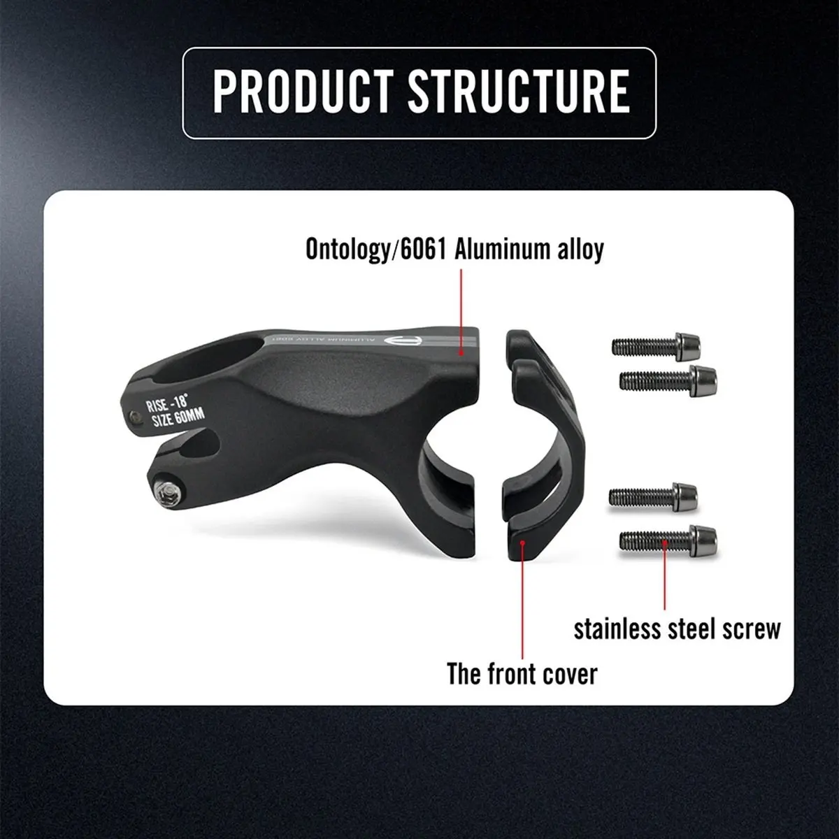 【CYBER MONDAY】 18 degree Bicycle Alloy Stem Mtb Bike Road Bicycle City Bike Stem,A-002