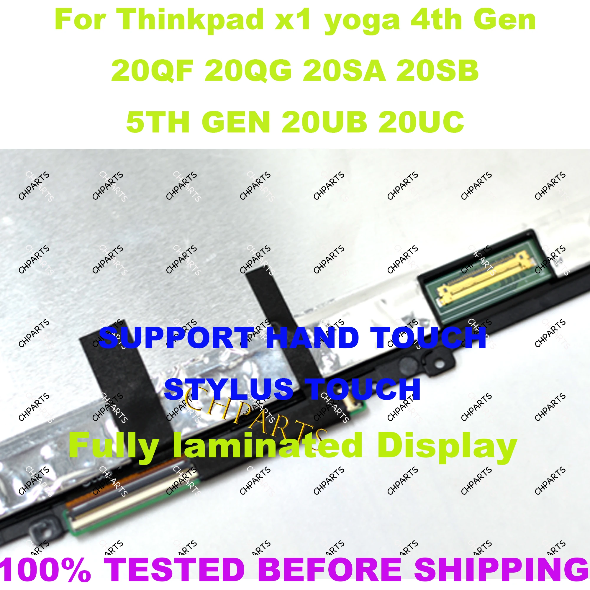 For Lenovo ThinkPad X1 Yoga 4TH 5TH GEN 20QF 20QG 20SA 20SB 20UB 20UC 14" LCD Touch Screen Assembly Replacement Display Panel