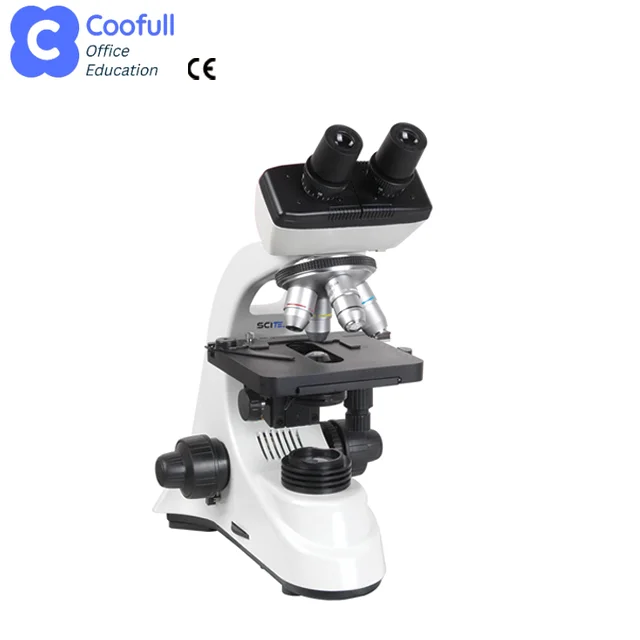 LED Digital Microscope Tilting Ergonomic Trinocular Head Microscope with Iris Diaphragm & Filter