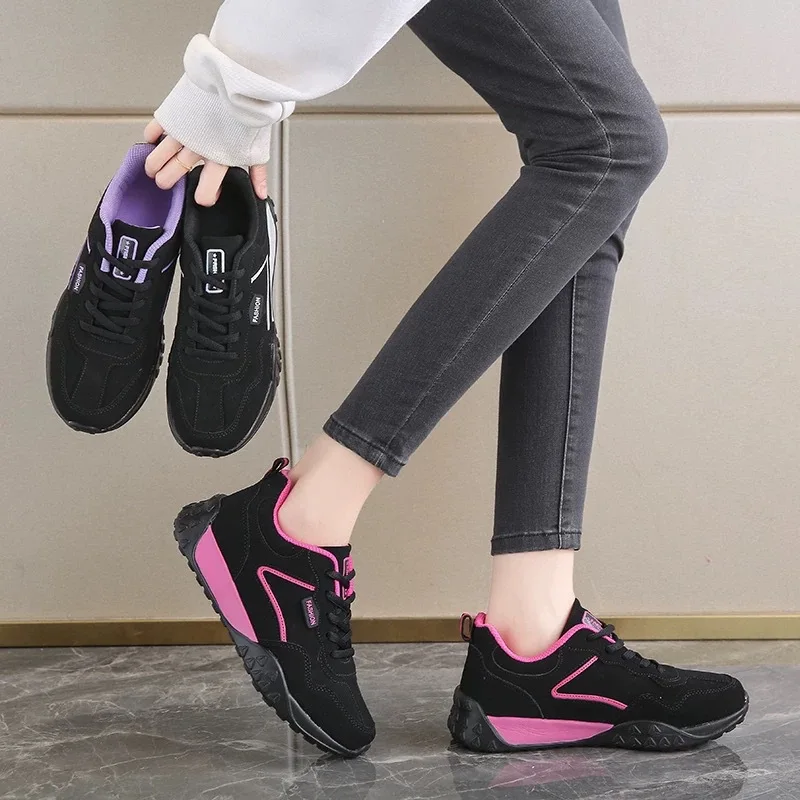 

Женские кроссовки на мягкой подошве с мягким ощущением, легкая кожаная повседневная дорожная обувь на весну и осень