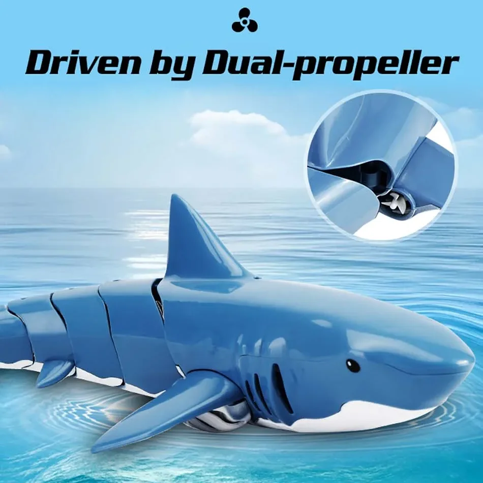RC Shark Toys Electric Robot with Remote Control Fish Swimming Boat Radio Controlled Robots Pool Bath Pool Toy For Children Girl