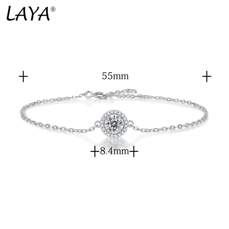 LAYA New Arrivals 925 Sterling Silver Moissanite Diamond Tennis Bracelet For Women Bangle Charm Wedding Fine Jewelry Wholesale