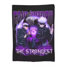 Discover Gojo Satoru JJK Anime Blankets Flannel Decoration Multi-function Super Warm Throw Blanket