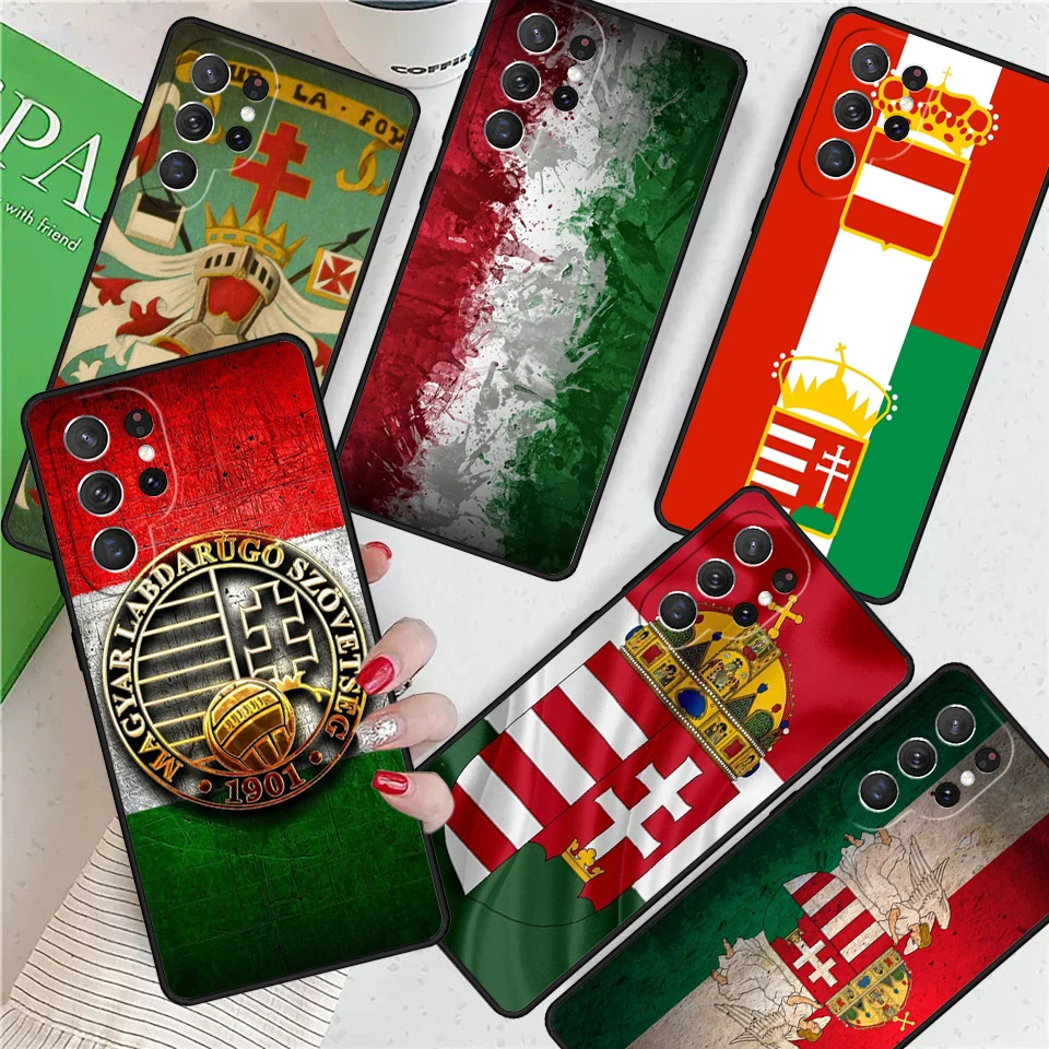

Hungary Flag For Samsung Galaxy S24 Ultra S21 S22 S8 S9 S10E Note 10 20 Plus FE S23 Phone case Cover Coque