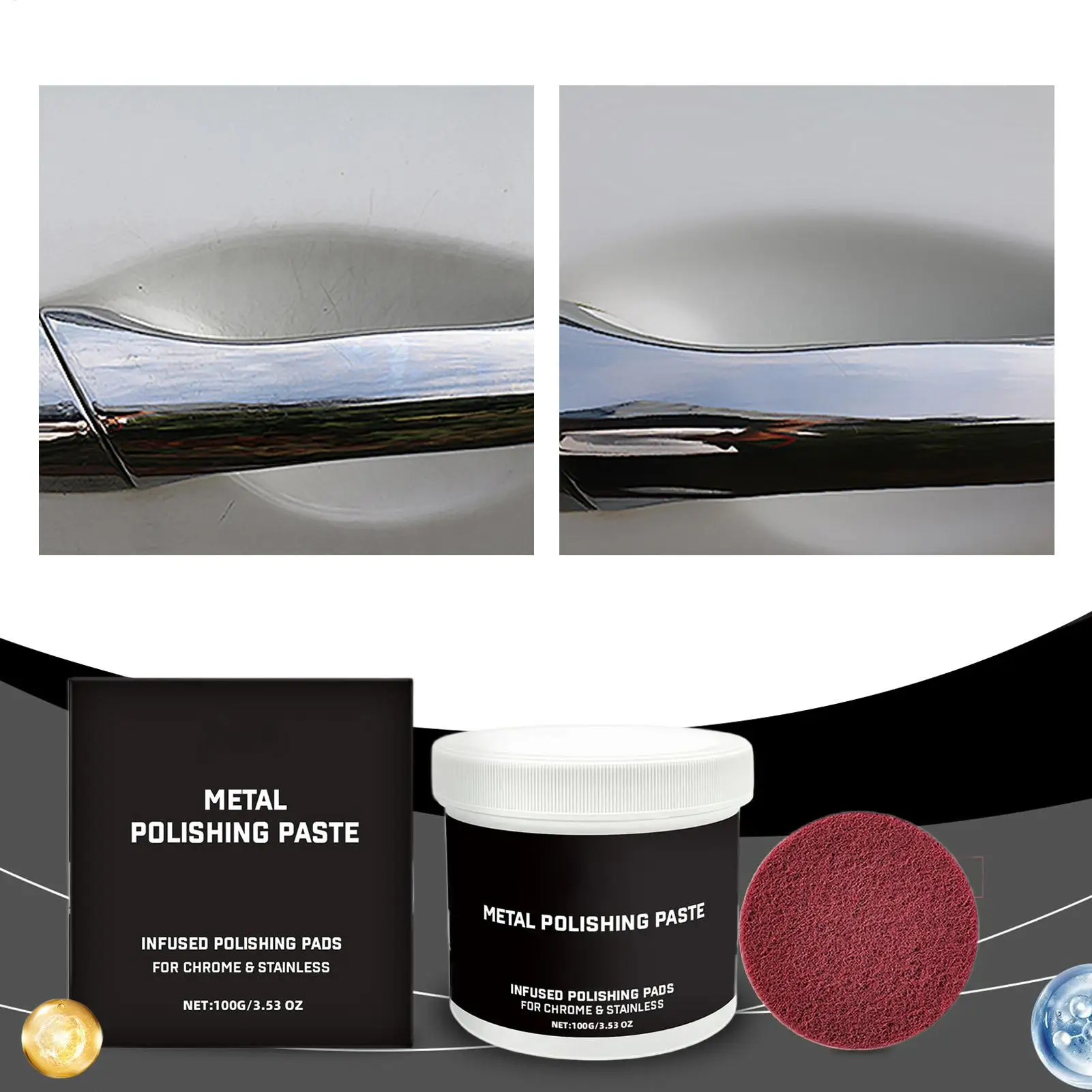 New Metal Polishing Care Kit Polishes, Removes Oxidation, PreventsScratches, Easy To Use, Maintains Shine Ideal For Daily Metal