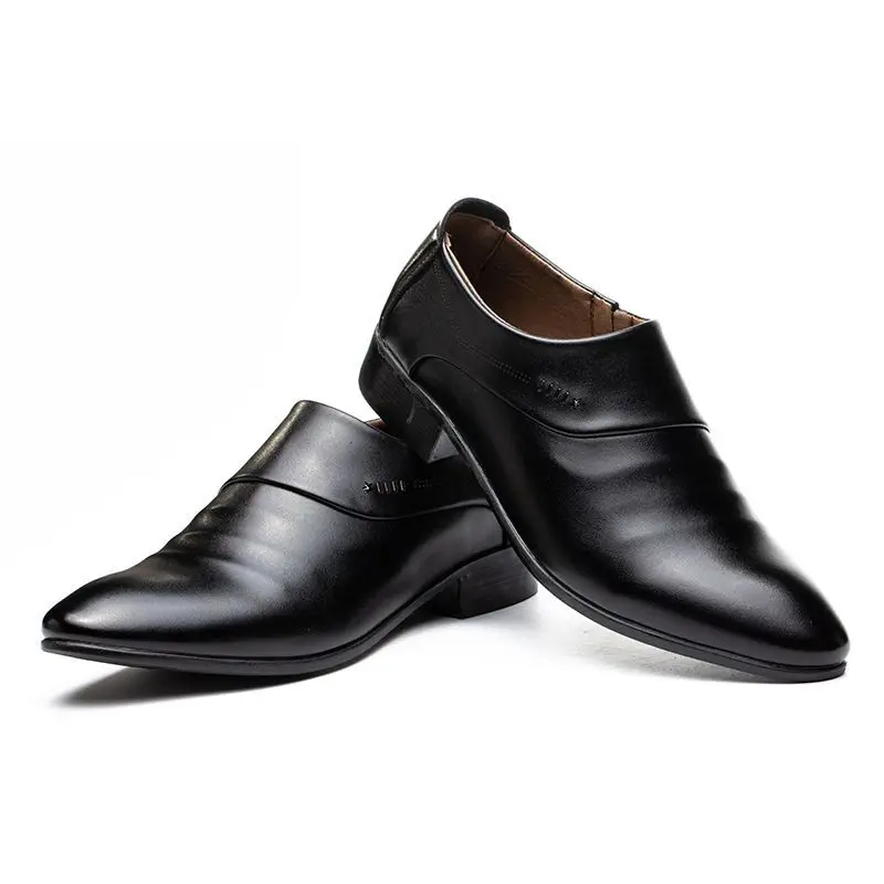 

Офисная социальная обувь, мужской однотонный весенне-осенний итальянский костюм, тренд 2025, роскошный дизайнерский стиль для вечеринок, 39, новая мужская официальная обувь