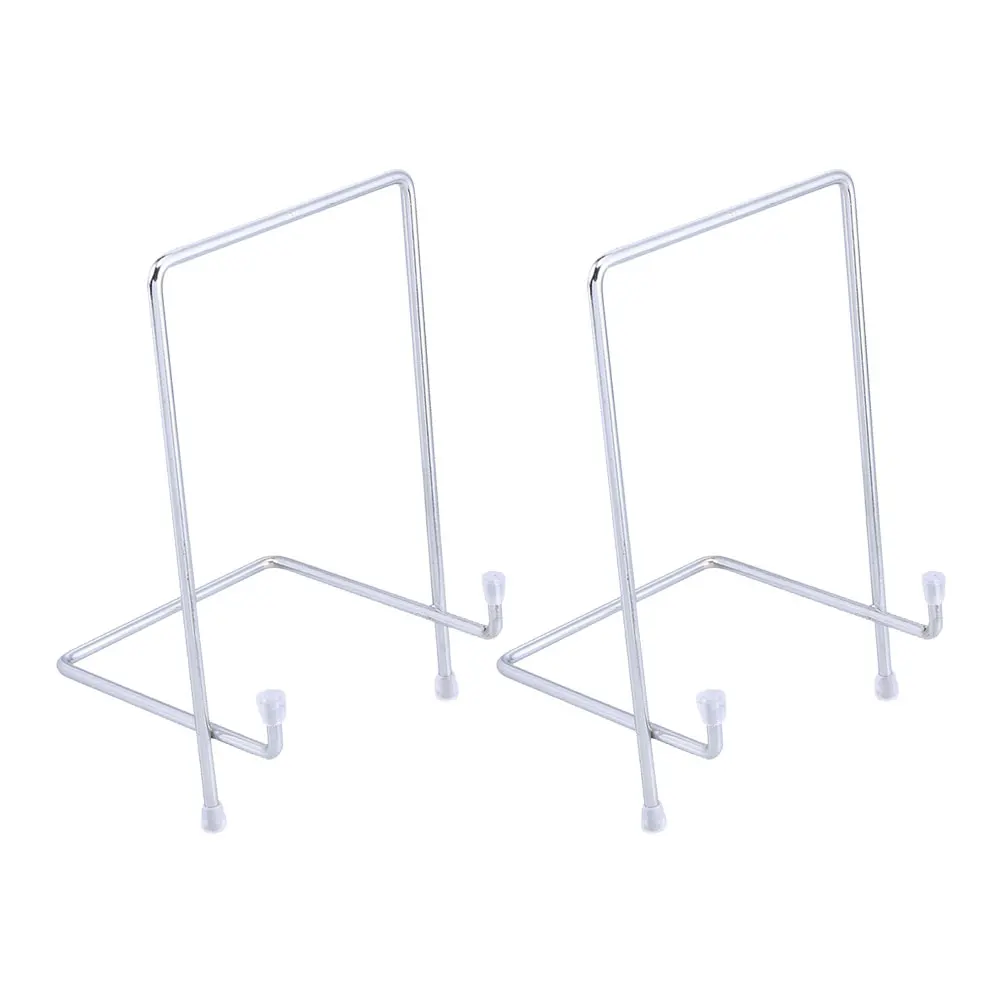 

2 Pcs Stand Easel Display Holder Iron Frame Display Stand Easel for Photo Frame Craft Home Decoration Iron Rack