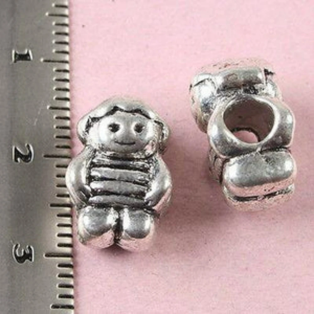 

10PCS 14.4x9mm the hole is 4.4mm TIBETAN SILVER KIDS SPACER BEADS H1641