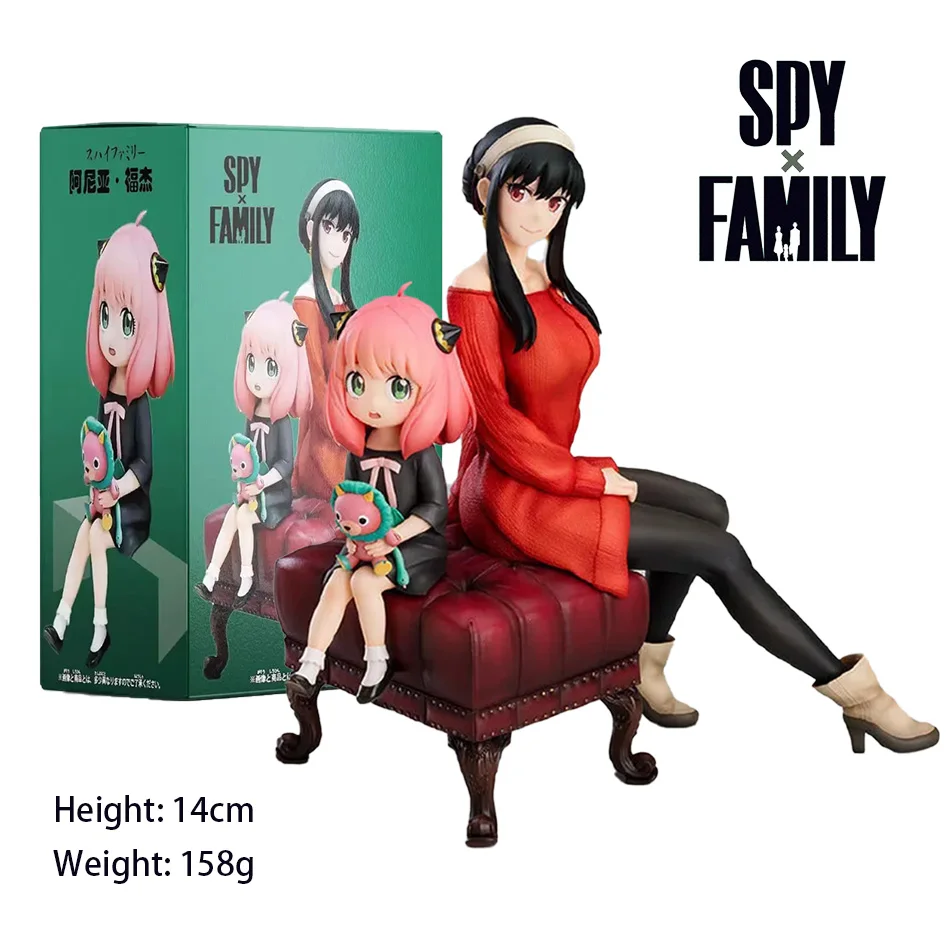 Аниме-фигурка SPY×FAMILY Anya Alstreim Yor Forger 15 см, экшн-модель из ПВХ, унисекс, коллекционное украшение для стола Аниме-фигурка SPY×FAMILY Anya Alstreim Yor Forger 15 см, экшн-модель из ПВХ, унисекс, коллекционное украшение для стола