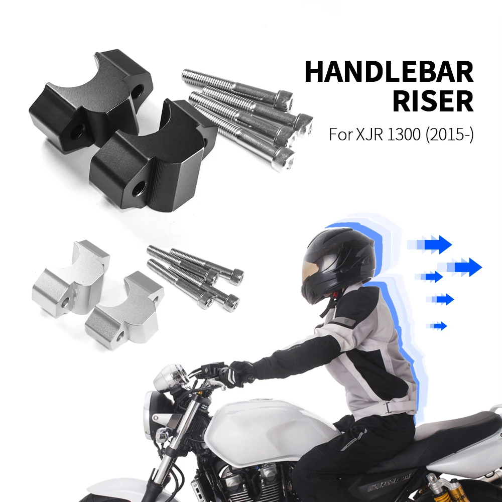 Motorcycle Accessories Handle Bar Riser Clamp Extend Handlebar Adapter Mount For Yamaha XJR 1300 XJR1300 2015 -