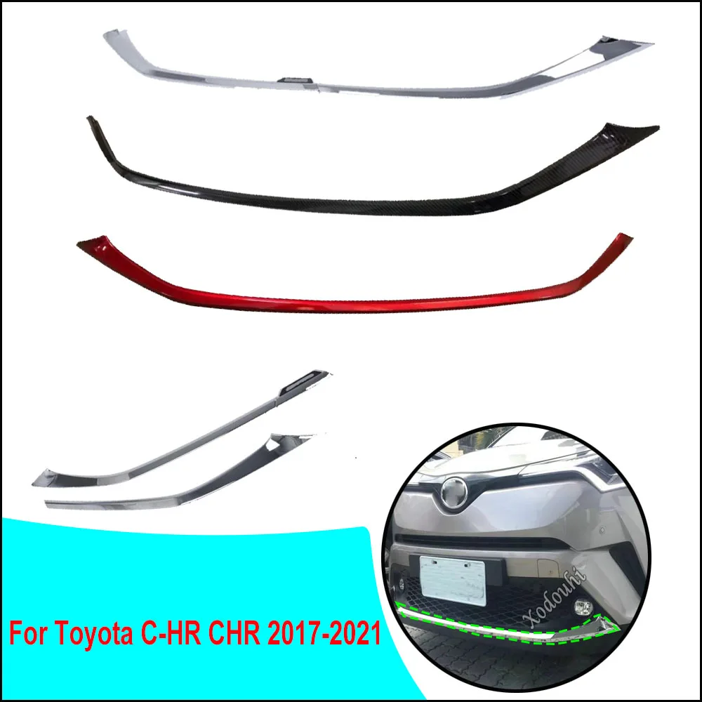 

Car Bumper Trim Protection Front Racing Bar Bottom Grid Grill Grille Frame Edge For Toyota C-HR CHR 2017 2018 2019 2020 2021