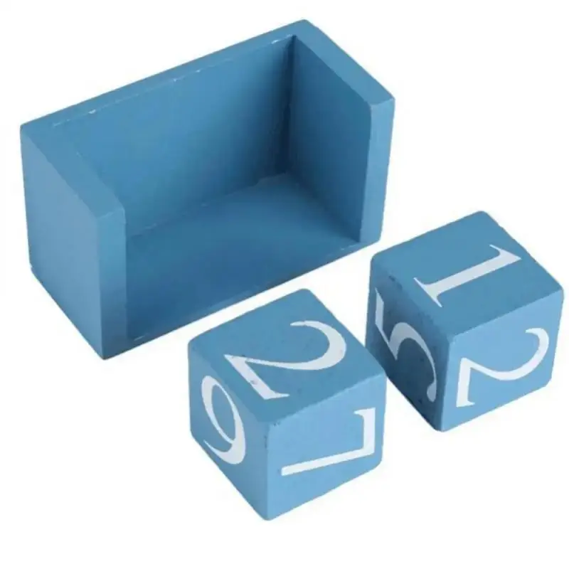 تقويم دائم خشبي عتيق كتل أبدية عرض تاريخ الشهر ملحقات سطح المكتب دعائم التصوير الفوتوغرافي مكتب المنزل