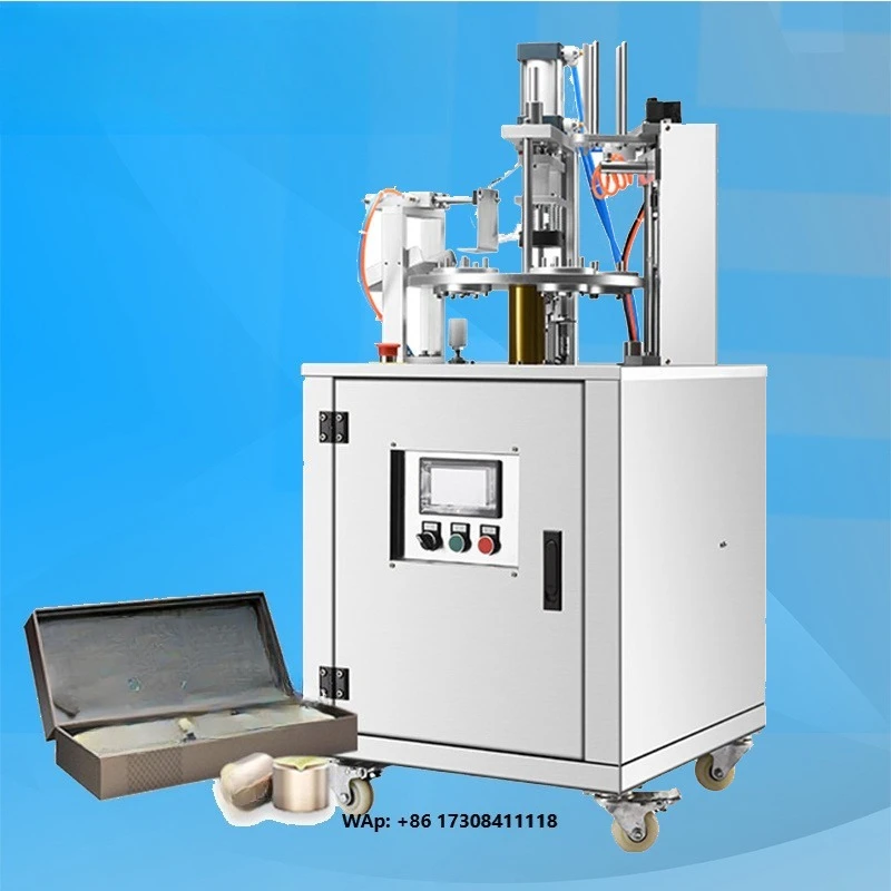 New Pneumatic Automatic Rotary Heat Sealing Machine for Foil Food Packaging Beverage & Sauce Sealer
