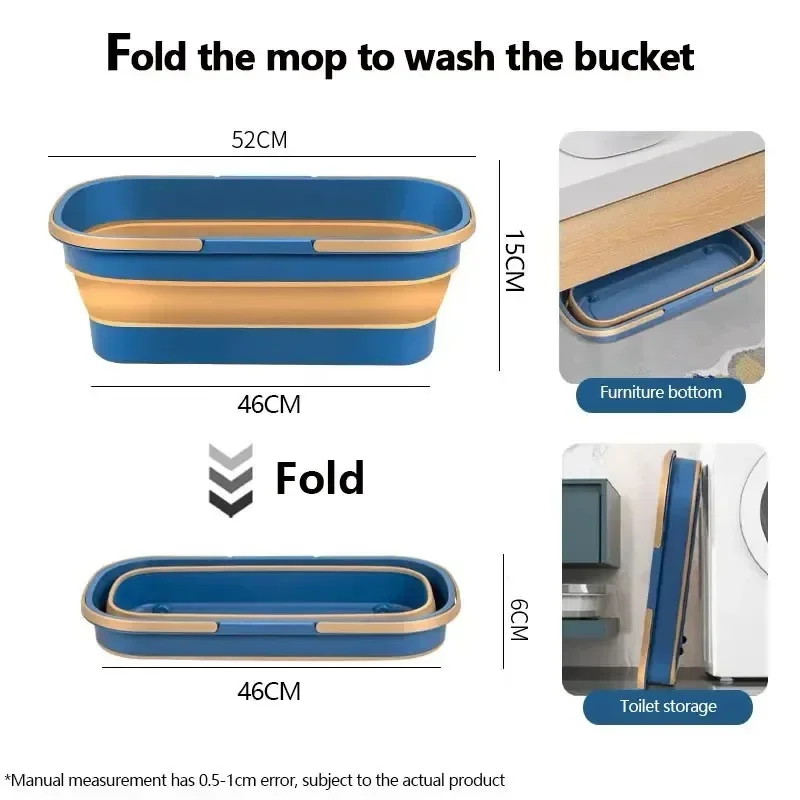 Hand Free Flat Floor Mop And Bucket Set For Professional Home Floor Cleaning Automatic Dehydration Magic Flat Mops Cleaning