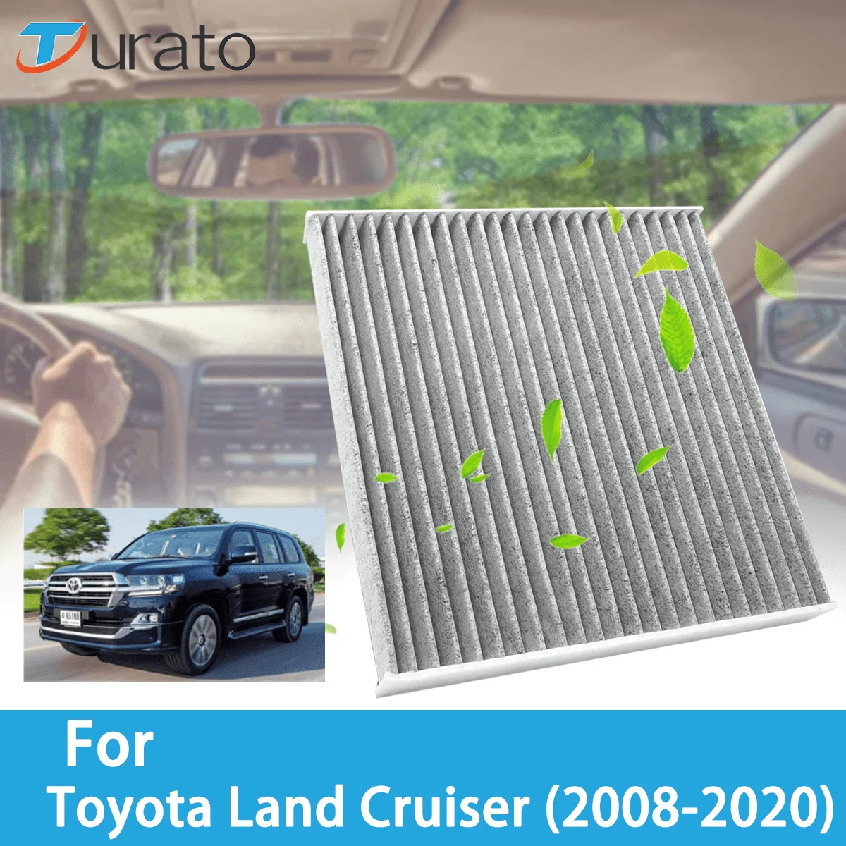 Car Cabin Air Filter for Toyota Land Cruiser 2008-2020 Auto Filters Carbon Fiber 87139-02020 87139-02090 87139-06040 87139-06080