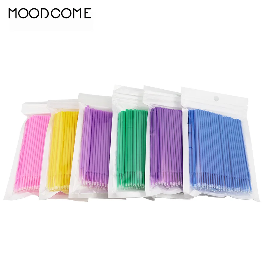 100 PCS Disposable Micro Brushes Applicator Mascara Wands for Eyelash Extensions Professional Lash extension Supplies Eye Brush
