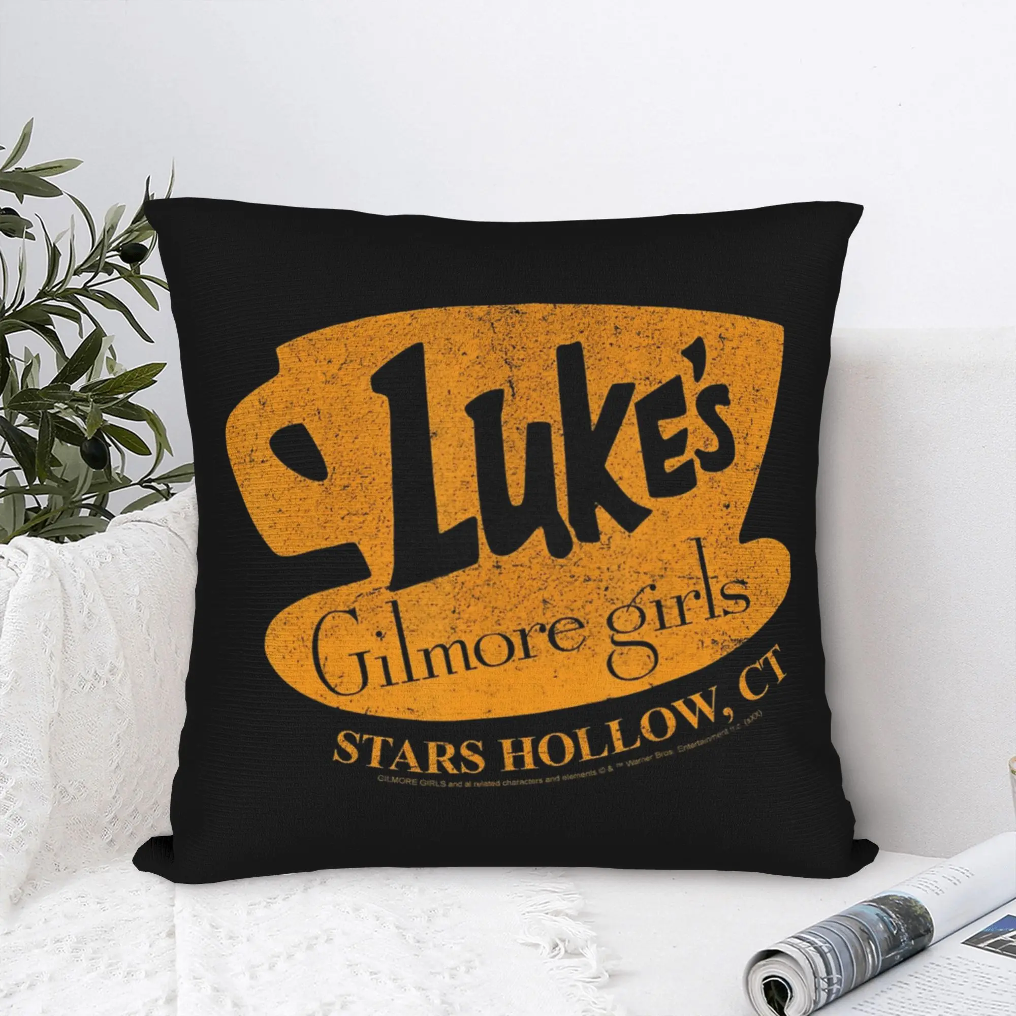 Gilmore meninas vintage comédia drama filme fronha capa de almofada macia decorações lance fronha capa casa quadrado 45*45cm
