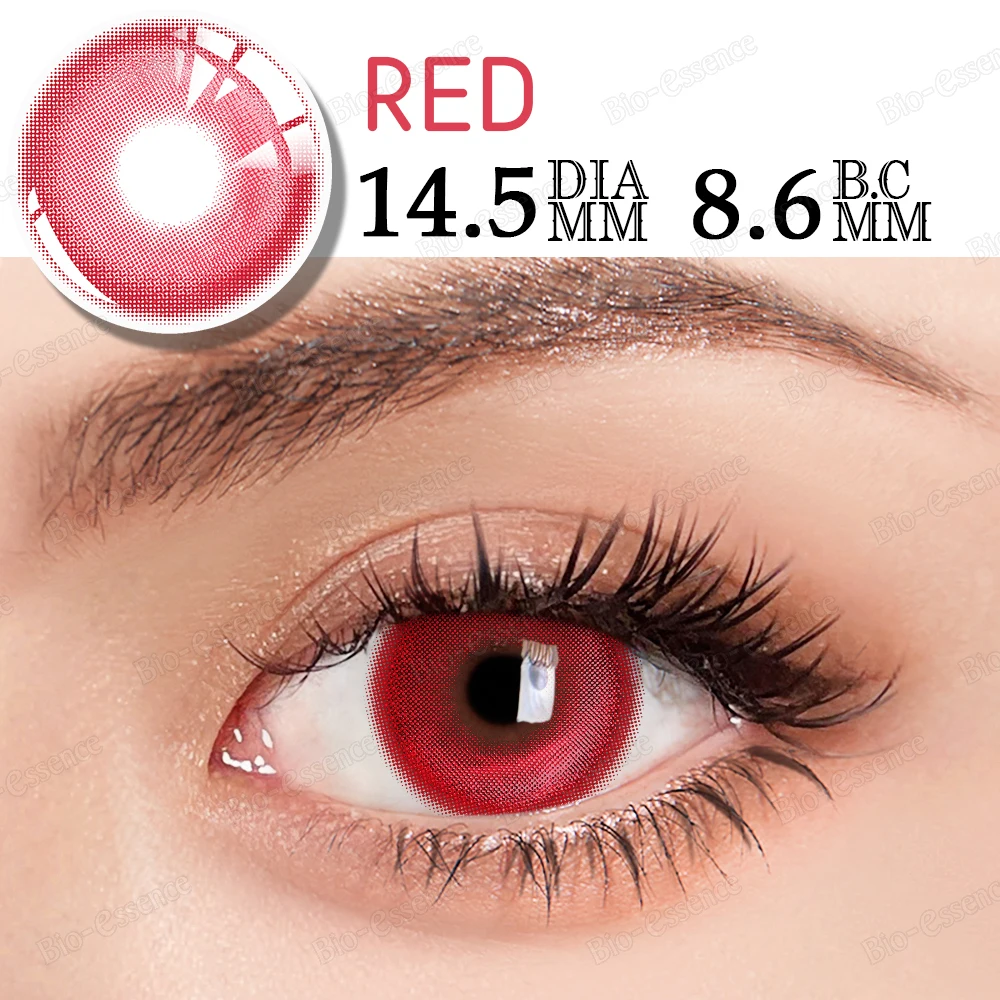 Bio-essence Halloween Coplay Kontaktlinsen, 1 Paar farbige Kontaktlinsen für Augen, Anime-Linsen, Cosplay-Linsen, Anime-Zubehör – Detail 6