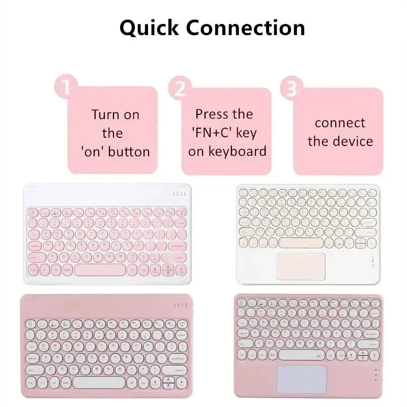 Funda For Xiaomi Redmi Pad 2 Case with Trackpad Touchpad Keyboard Cover Funda for Xiaomi Red Mi Pad 2 11 inch Keyboard Case