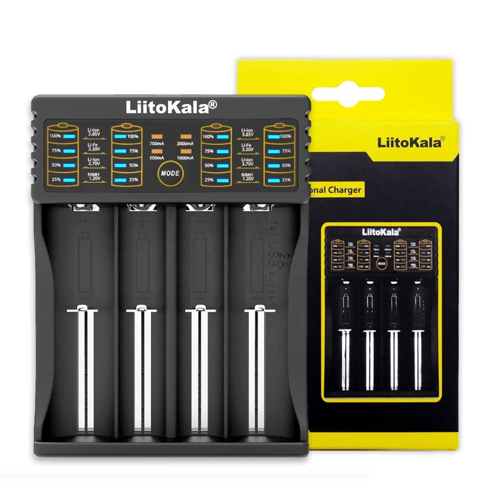 

2 шт. пластиковое зарядное устройство Liitokala Lii-402 для AA/AAA 18650 18490 18350 17670 17500 26650 16340 14500 NiMH литий-ионные электрические игрушки