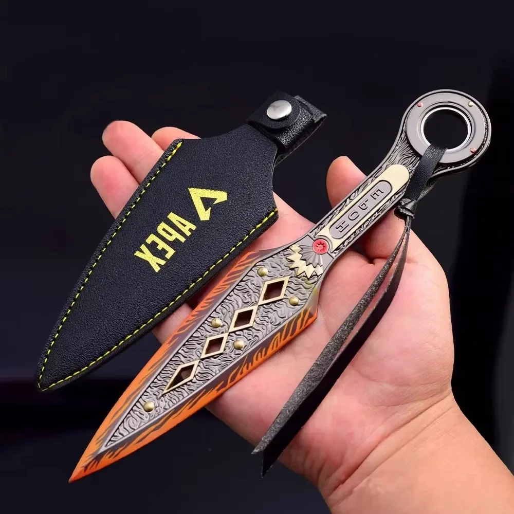 22cm Heirloom Wraith Kunai Apex Legends Urządzenia peryferyjne do gier Broń Metal Ninja Obrotowy model broni Melee Prezenty Kolekcje zabawek