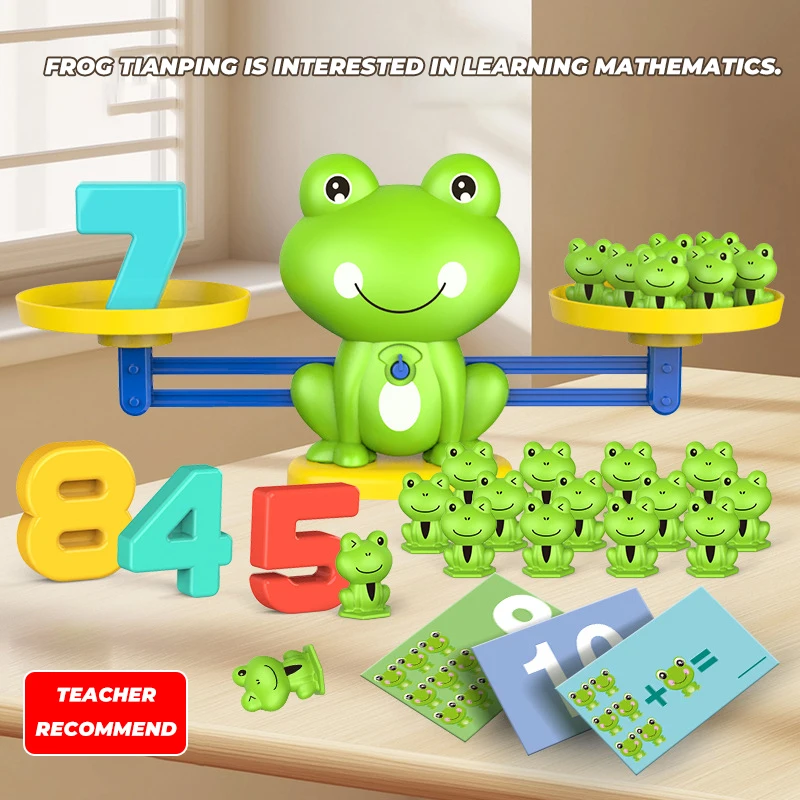 

Fun Frog Digital Balance Math Toys for Children Kindergarten Student Early Education Enlightenment Mathematical Teaching Aids
