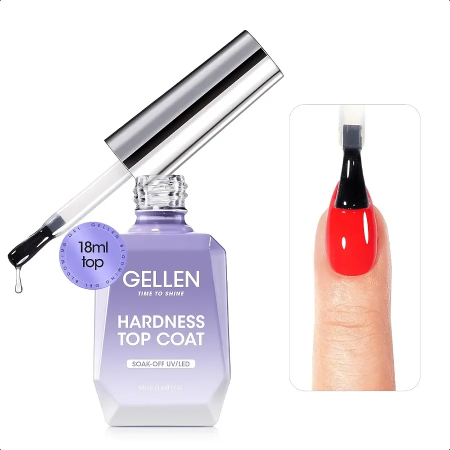 

No Wipe Gel Top Coat 18 мл Закаленный устойчивый к царапинам Прозрачный лак для ногтей Отделка Soak Off УФ-лампа Верхний гель Высокоглянцевый блестящий длинный лак