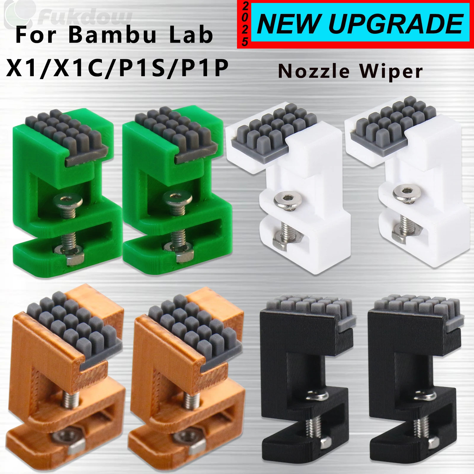 For Bambu Lab Hotend Wiper P1P P1S X1 X1C Nozzles Wiper Silicone Brush Mounted Scrubbers Print Head Cleaner Printer Head Wiping