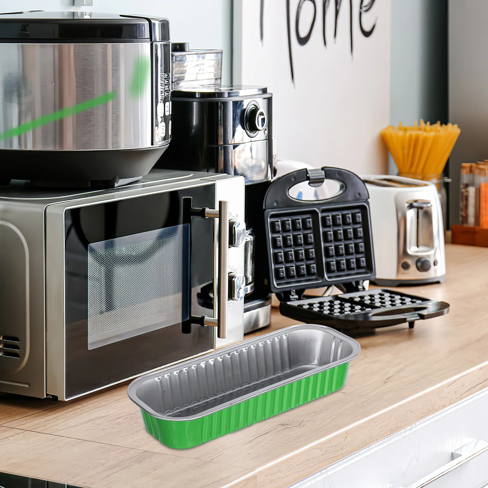 

10Pcs Rectangular Aluminum Foil Containers High-Temperature Resistant Baking Sushi Bento Lunch Box 200ml Hot Food Containers