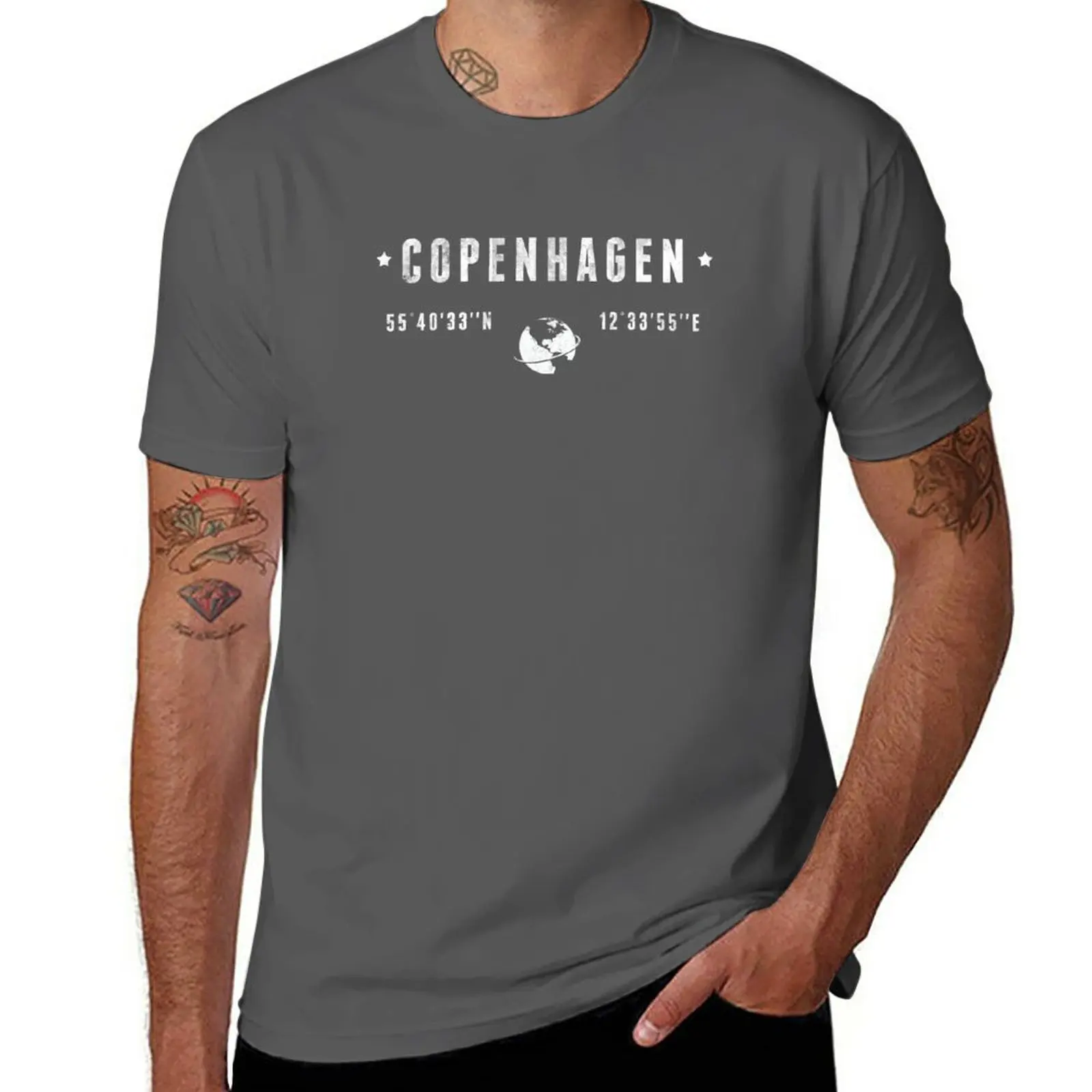 

New Copenhagen coordinates T-Shirt custom t shirts design your own anime clothes aesthetic clothes Tee shirt men workout shirt