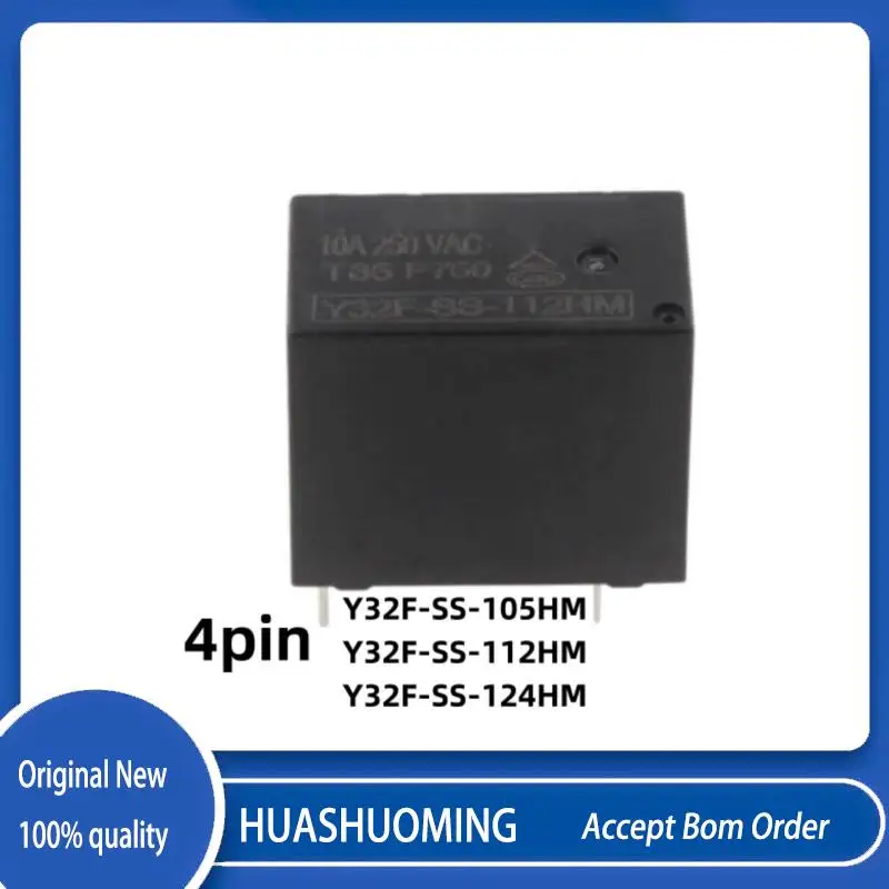 NEW 10PCS/LoT    Y32F-SS-105HM  Y32F-SS-112HM  Y32F-SS-124HM Y32F SS 105HM 4pin 10A    HF32F-005-HS