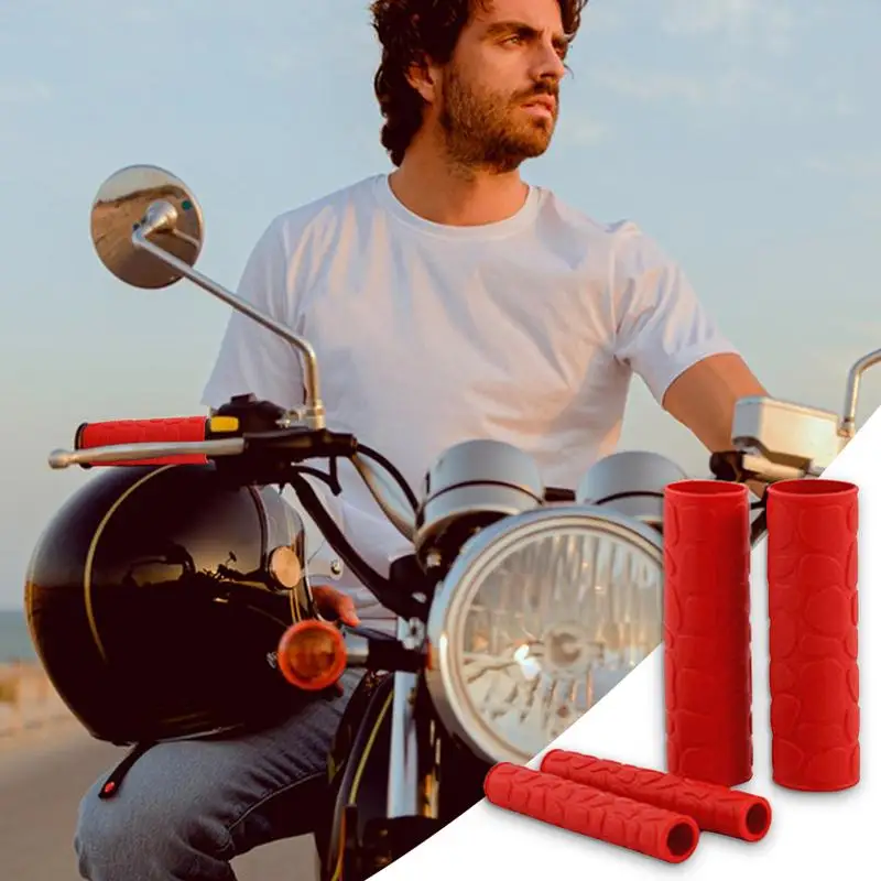 Motorcycle Grip Covers Rubber Anti-Slip Brake Lever Sleeve Shockproof Handlebar Covers Protect The Brake Lever From Impact