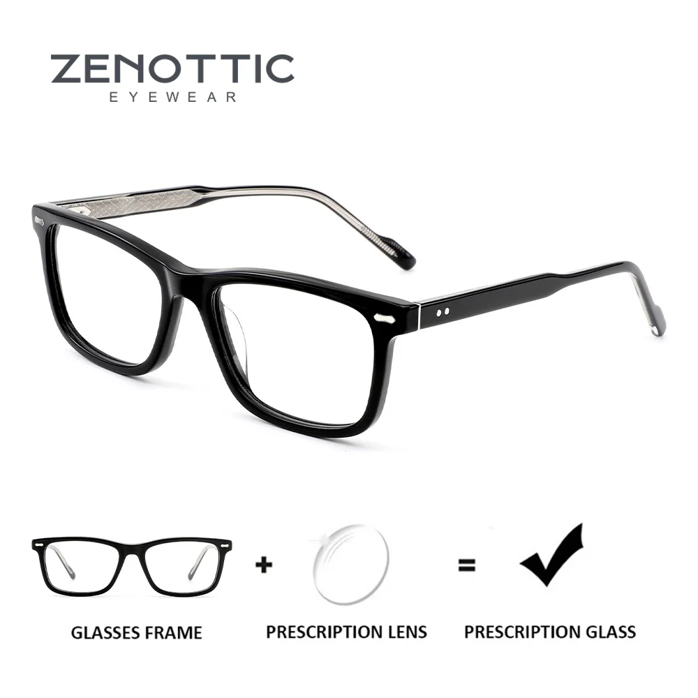 

ZENOTTIC модные квадратные очки по рецепту для унисекс прогрессивные оптические очки ацетатные фотохромные очки