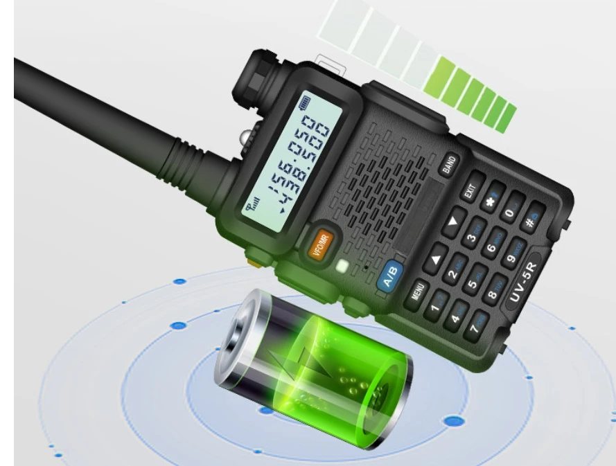 Portable Dual Band Handheld Transceiver BF-UV5R, Outdoor Amateur Communication Device, Multi-scene Applicable