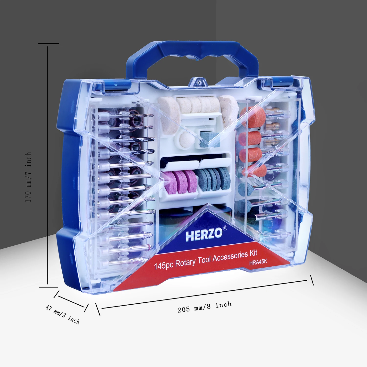 HERZO 145 pièces accessoires de moulin électrique polyvalents haute précision universel Portable et polyvalent