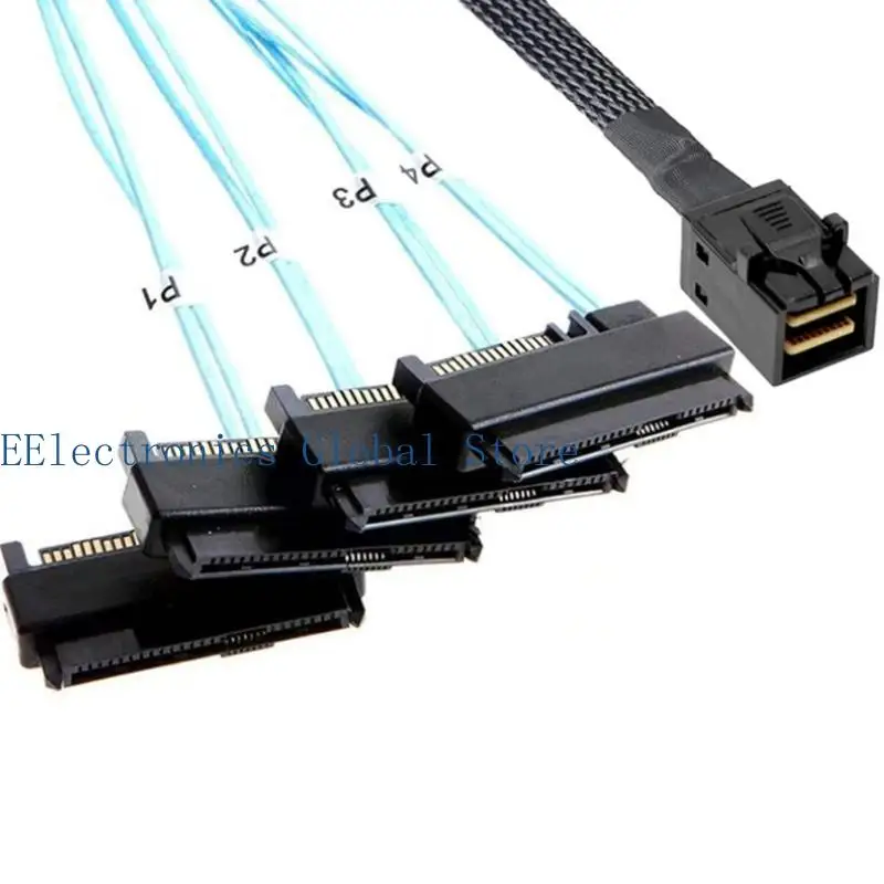 462B SFF-8643 Internal to 29pin SFF-8482 Connectors with 15Pin Power Port Cable Hard Disk Server Data Transmission Cable