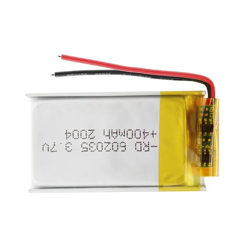 Polymer lithium battery 602035 400mAh model airplane bluetooth speaker smart breast pump digital battery wholesale