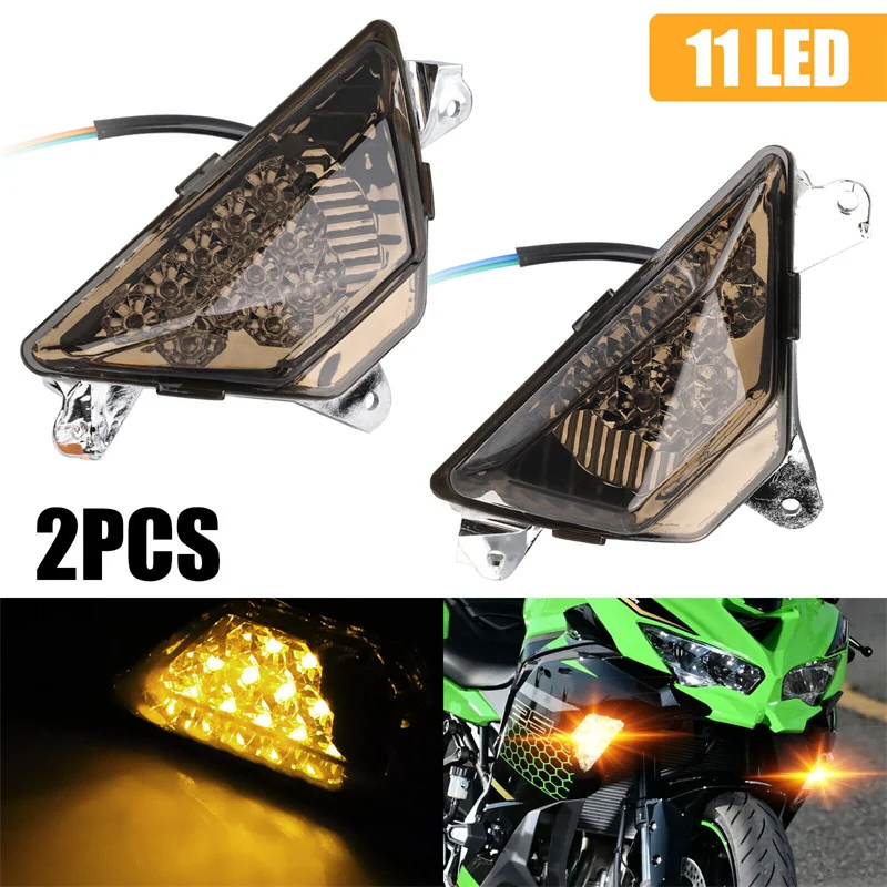 

Front Turn Signal Indicator For KAWASAKI NINJA 250 300 400 650 1000 ZX6R 2013-2021 2020 18 Motorcycle Accessories Light