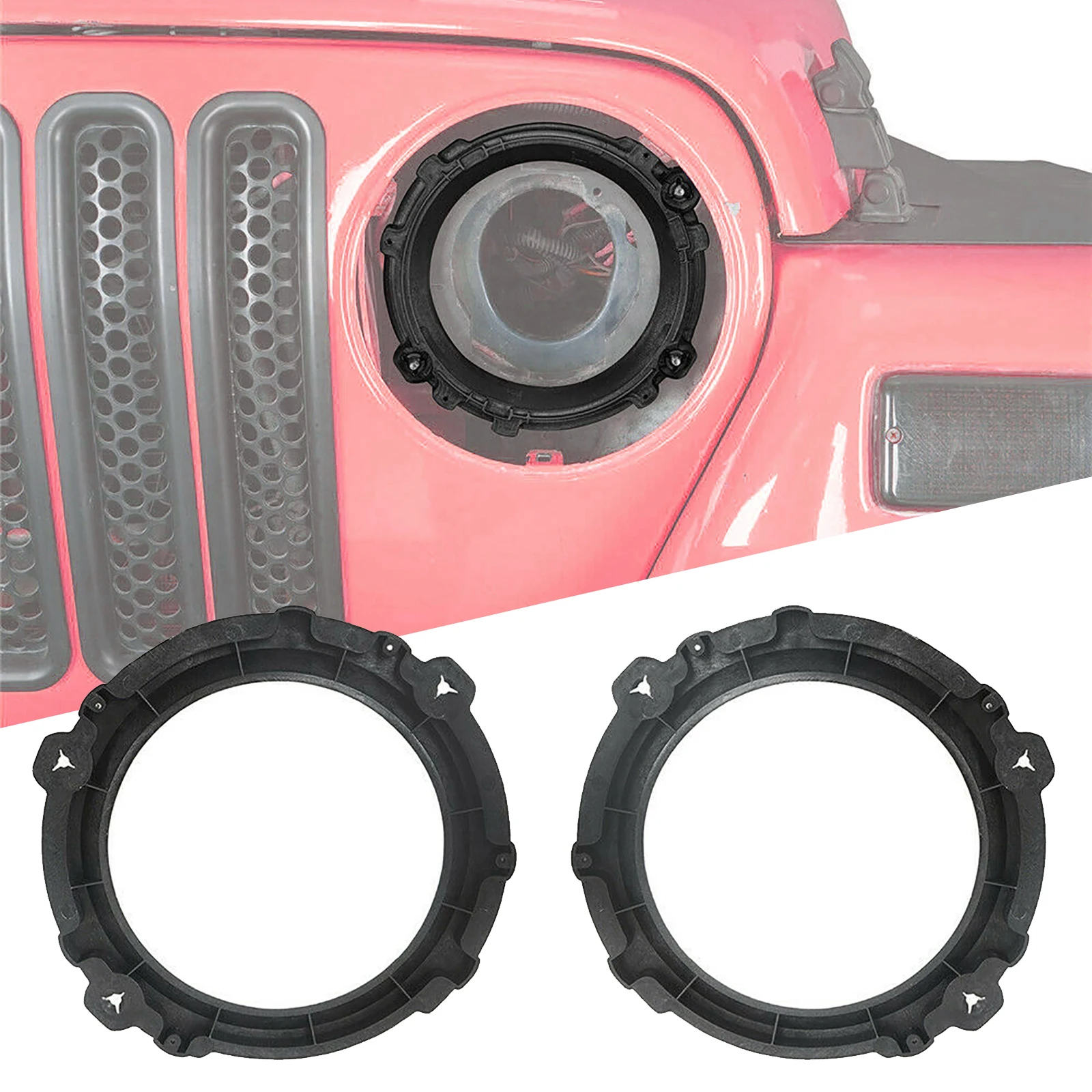 7 Zoll Auto Frontscheinwerfer Halterung Kunststoffring für Jeep Wrangler TJ 1997-200
